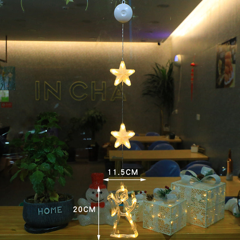 Christmas 3pcs LED Light Star Xmas Tree Hanging