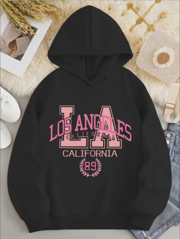 Los Angeles California Graphic Print Hoodie