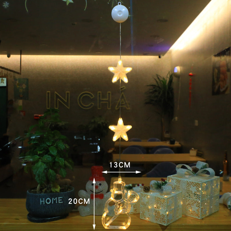 Christmas 3pcs LED Light Star Xmas Tree Hanging