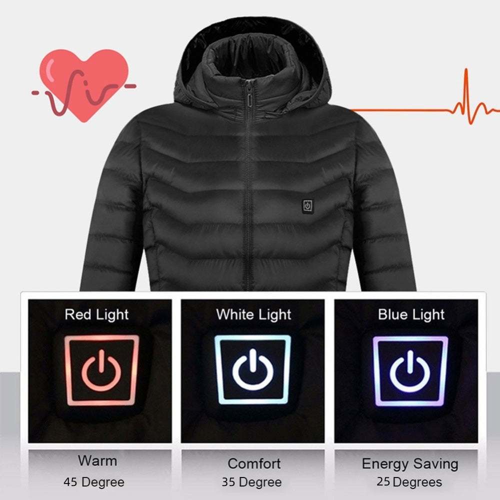 Heated Jacket Coat USB Electric Jacket Cotton Coat Heater Thermal Clothing