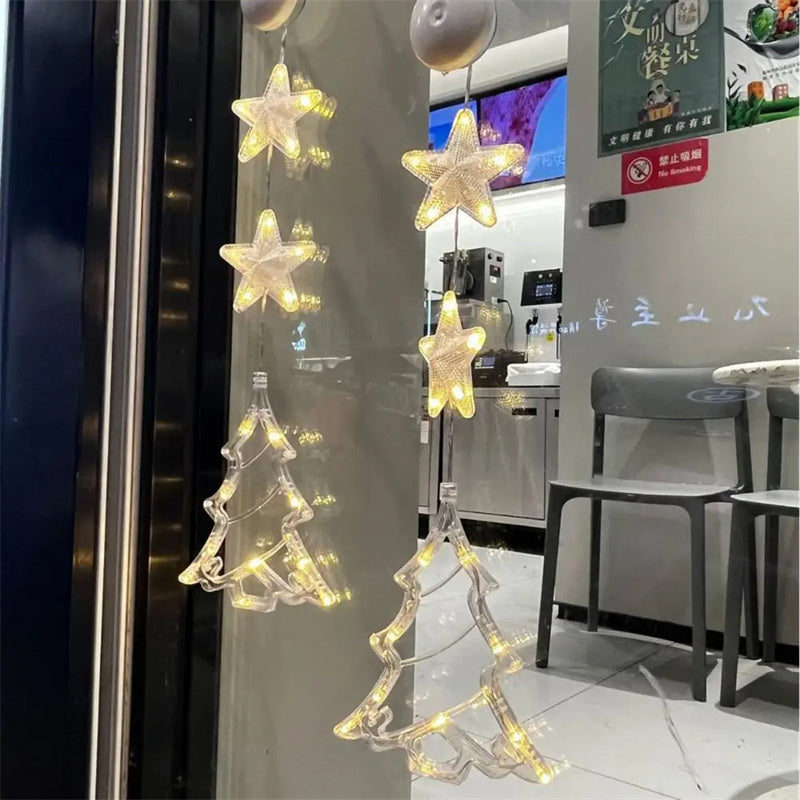 Christmas 3pcs LED Light Star Xmas Tree Hanging